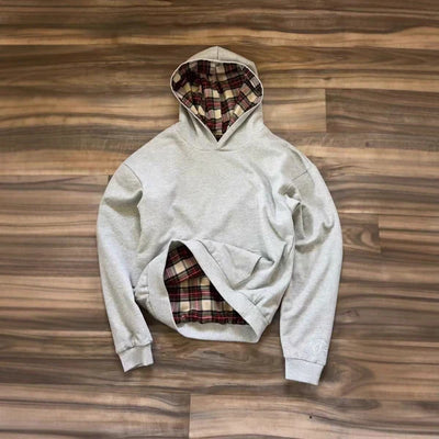 2-in-1 Reversible Plaid Hoodie